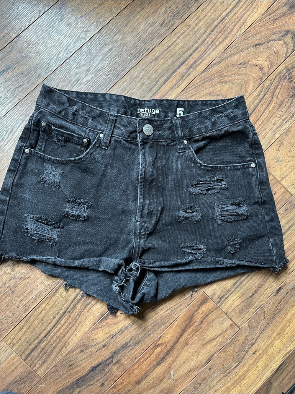 Black Refuge Jean Shorts size 5